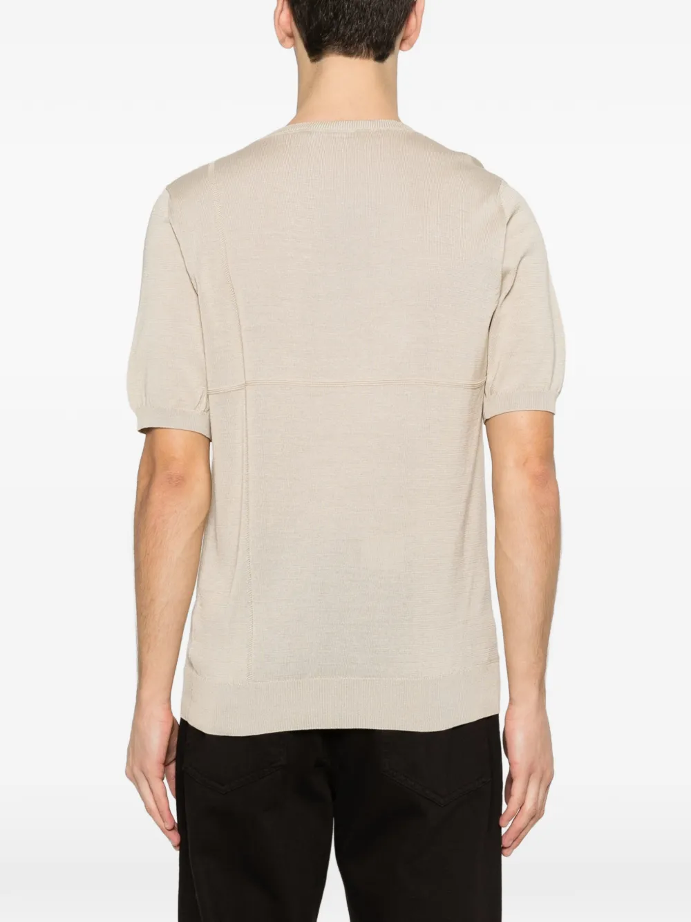 Tagliatore T-shirt met ronde hals Beige