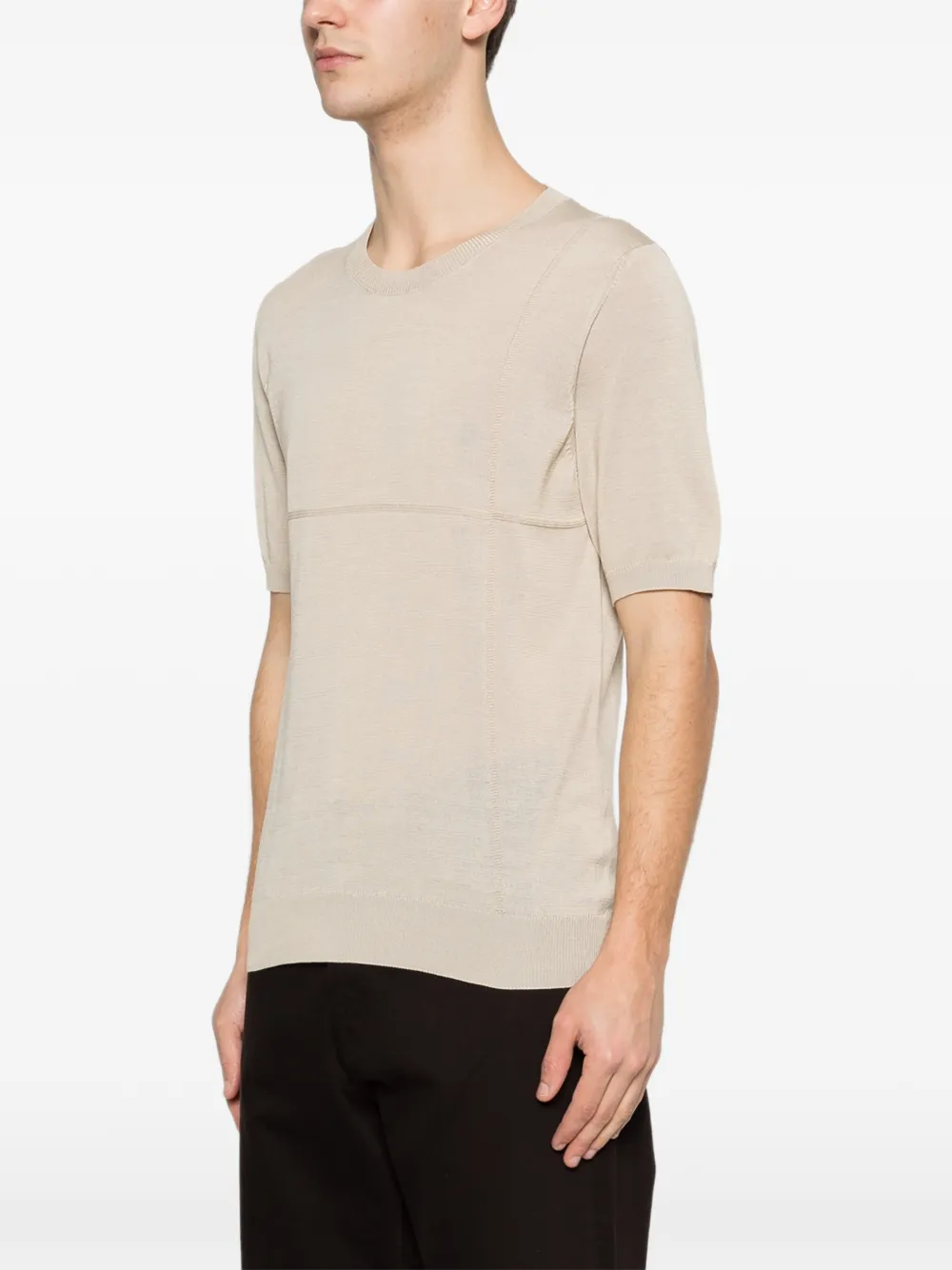 Tagliatore T-shirt met ronde hals Beige