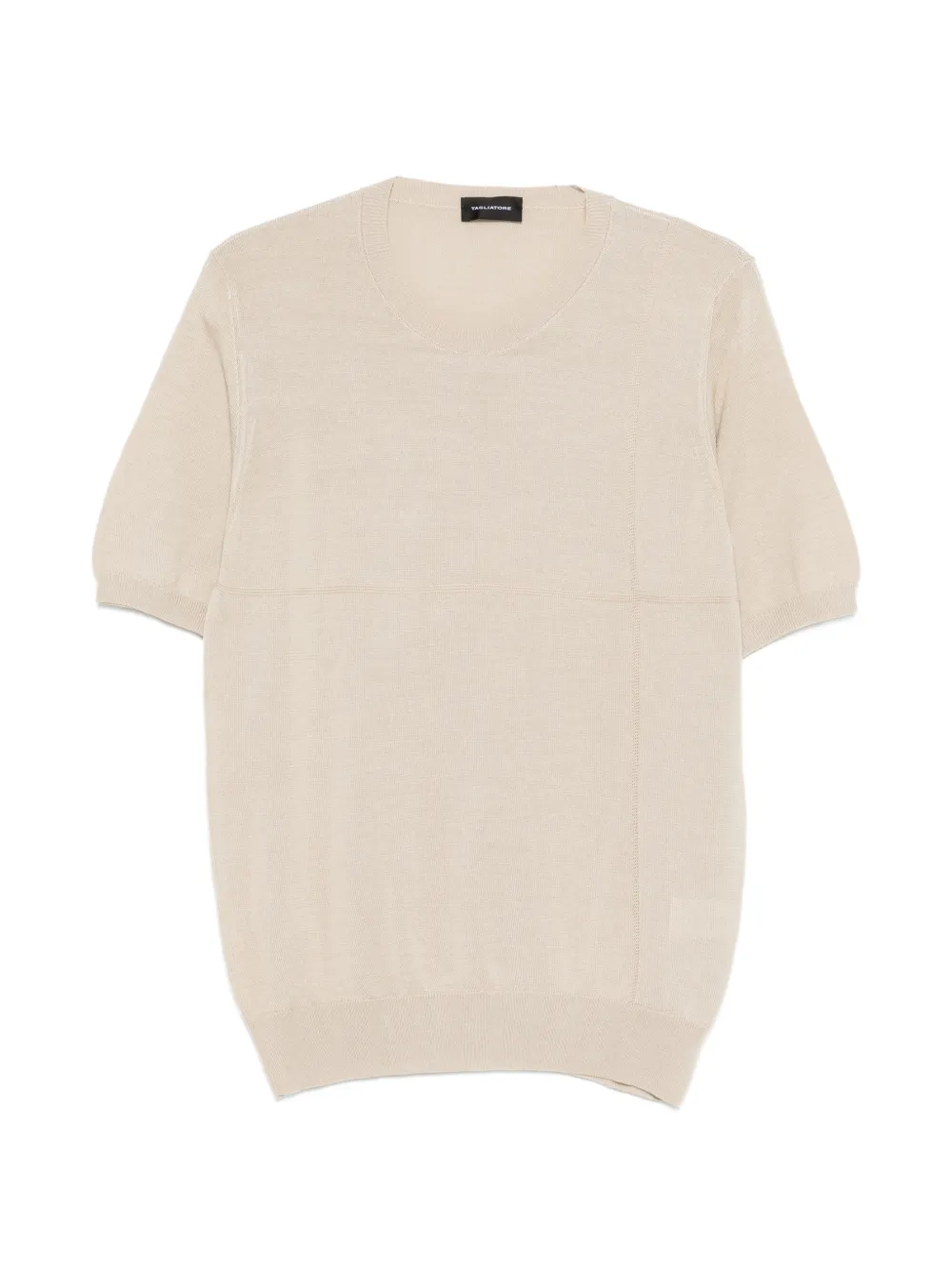 Tagliatore T-shirt girocollo a maniche corte - Toni neutri