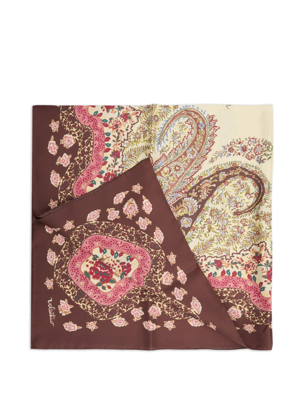 Valentino Garavani floral-print scarf - Marrone