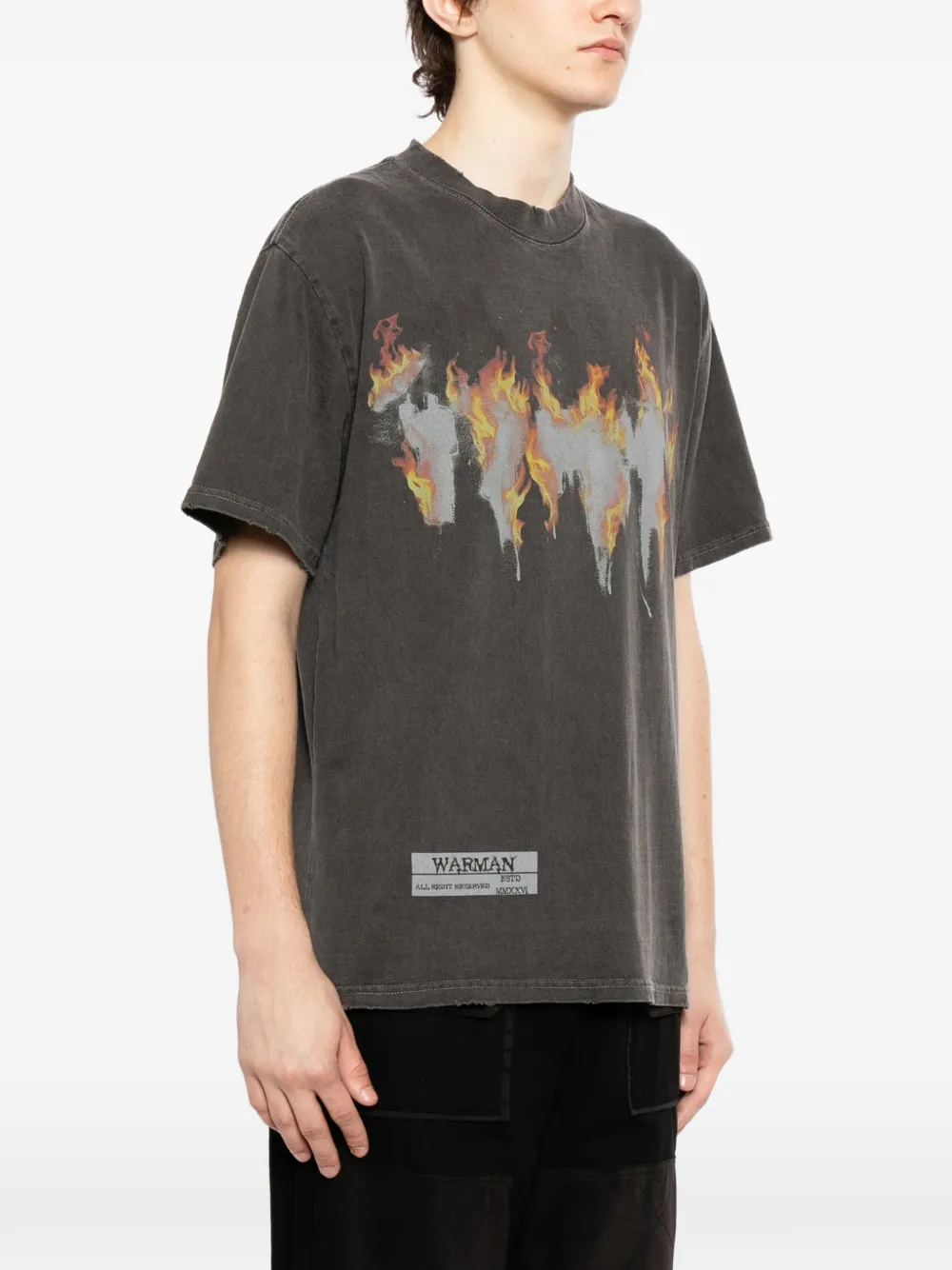  Warman Graphic-print T-shirt - Grey 