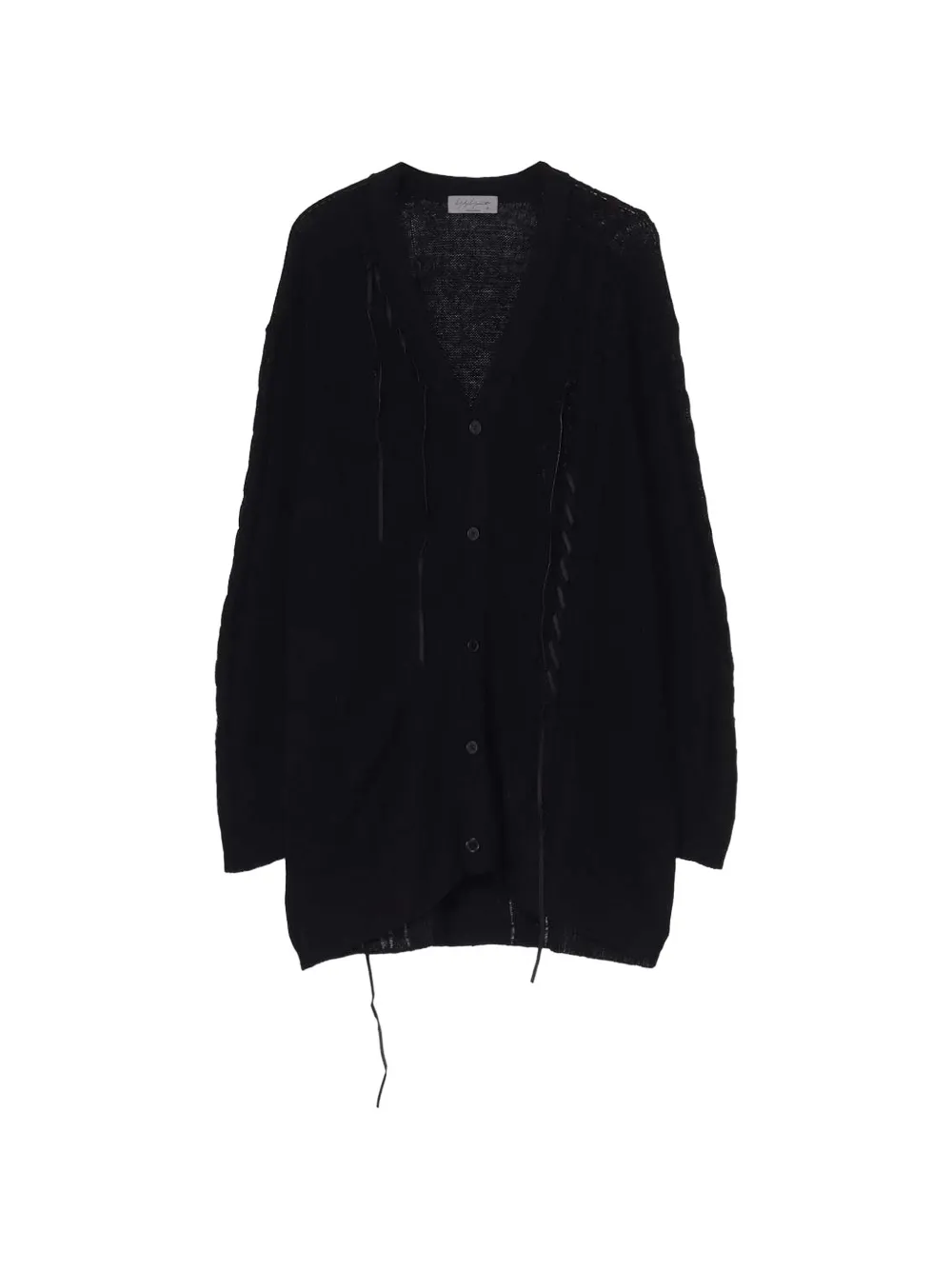 Yohji Yamamoto open-knit cardigan - Nero