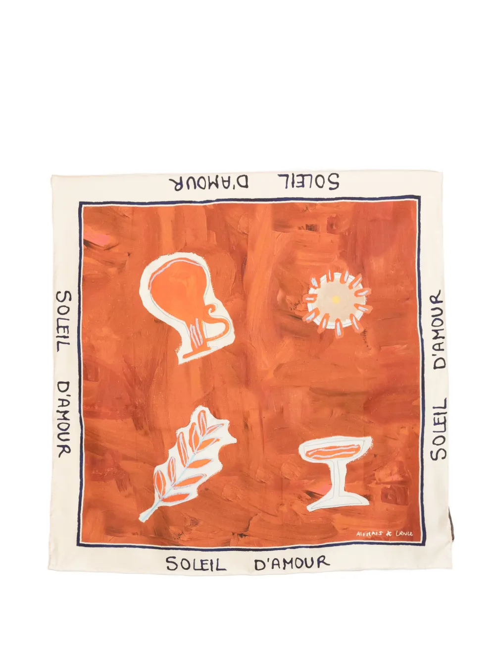ALEMAIS graphic print scarf - Arancione
