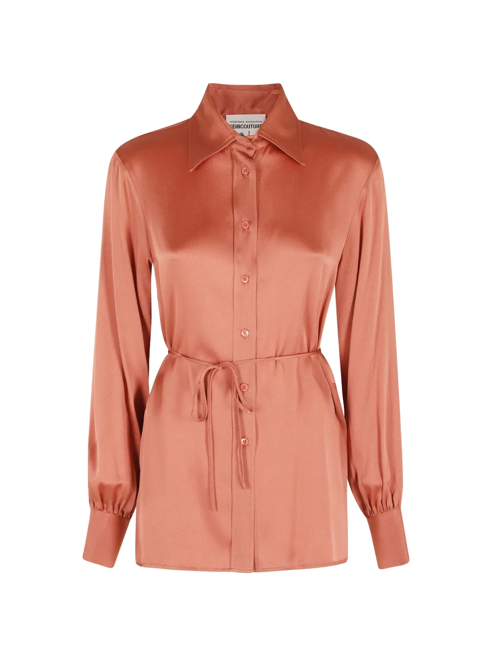 Semicouture Juana tie-waist shirt - Orange