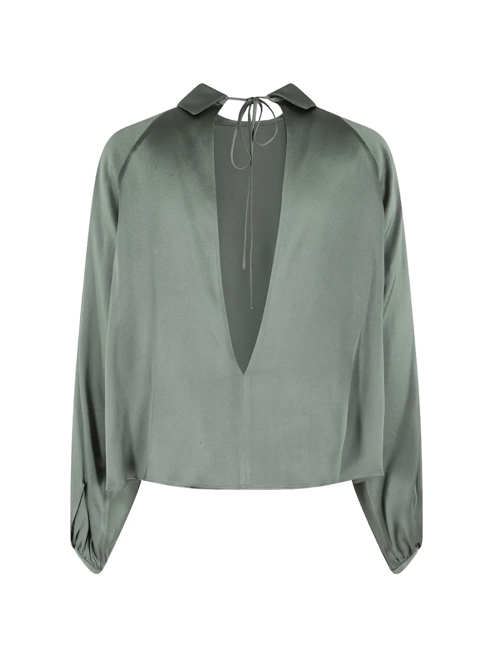 Carmine Tie-Fastening Blouse