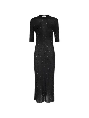 knee length dresses for ladies Girl in Mind Isla Green Crushed Velvet Metallic Midi Dress  She Selected