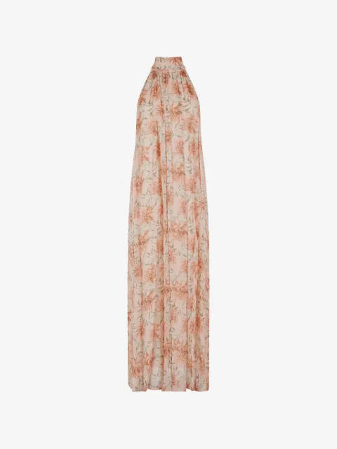 Semicouture Rosalind floral halterneck dress