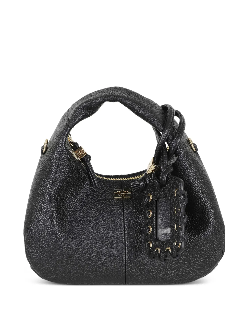 GANNI mini Hobo tote bag - Nero