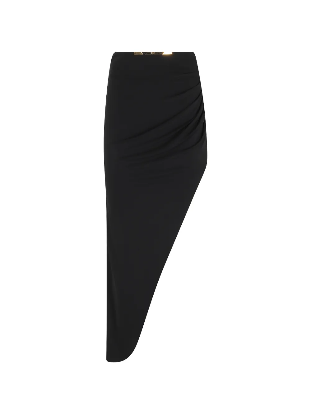 Elisabetta Franchi Gonna midi draped detail midi skirt - Nero