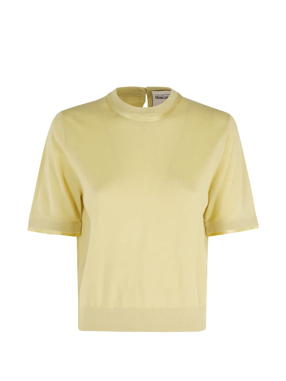 Semicouture Alma round-neck T-shirt - Giallo