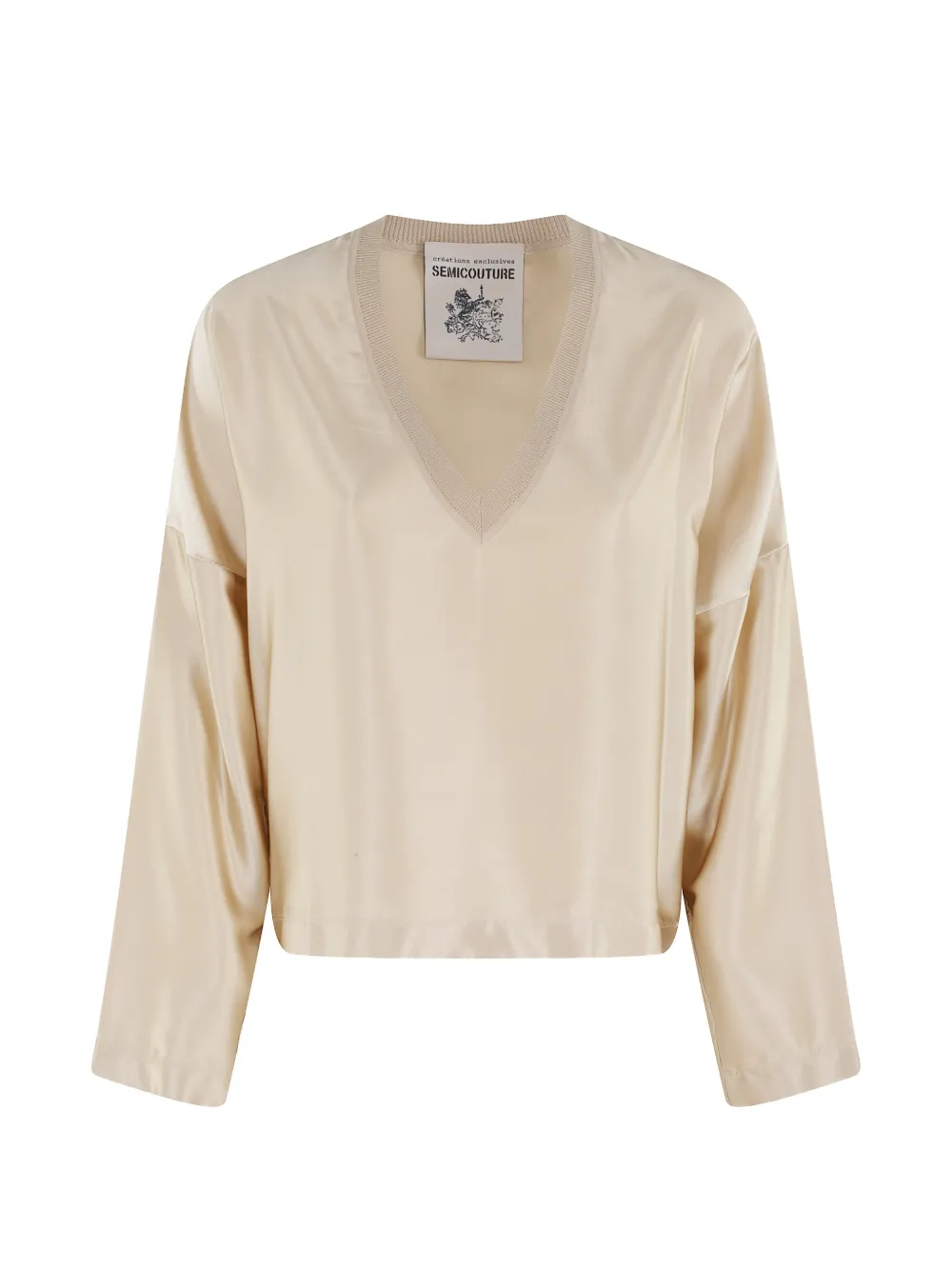 Semicouture Elmond V-neck sweater - Toni neutri