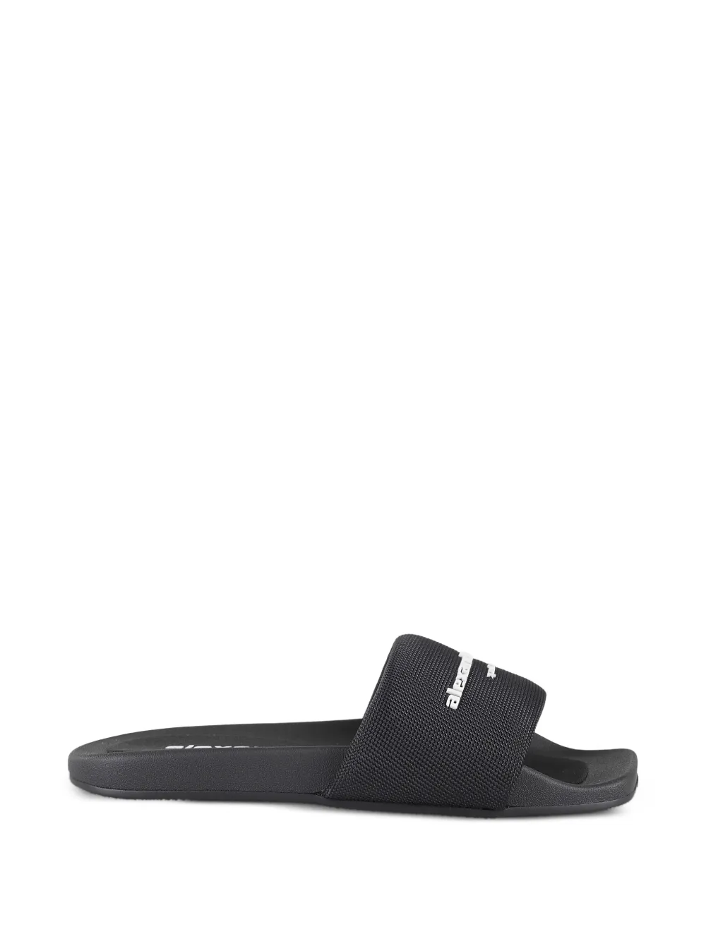 Alexander Wang logo-embossed pool sandals Zwart