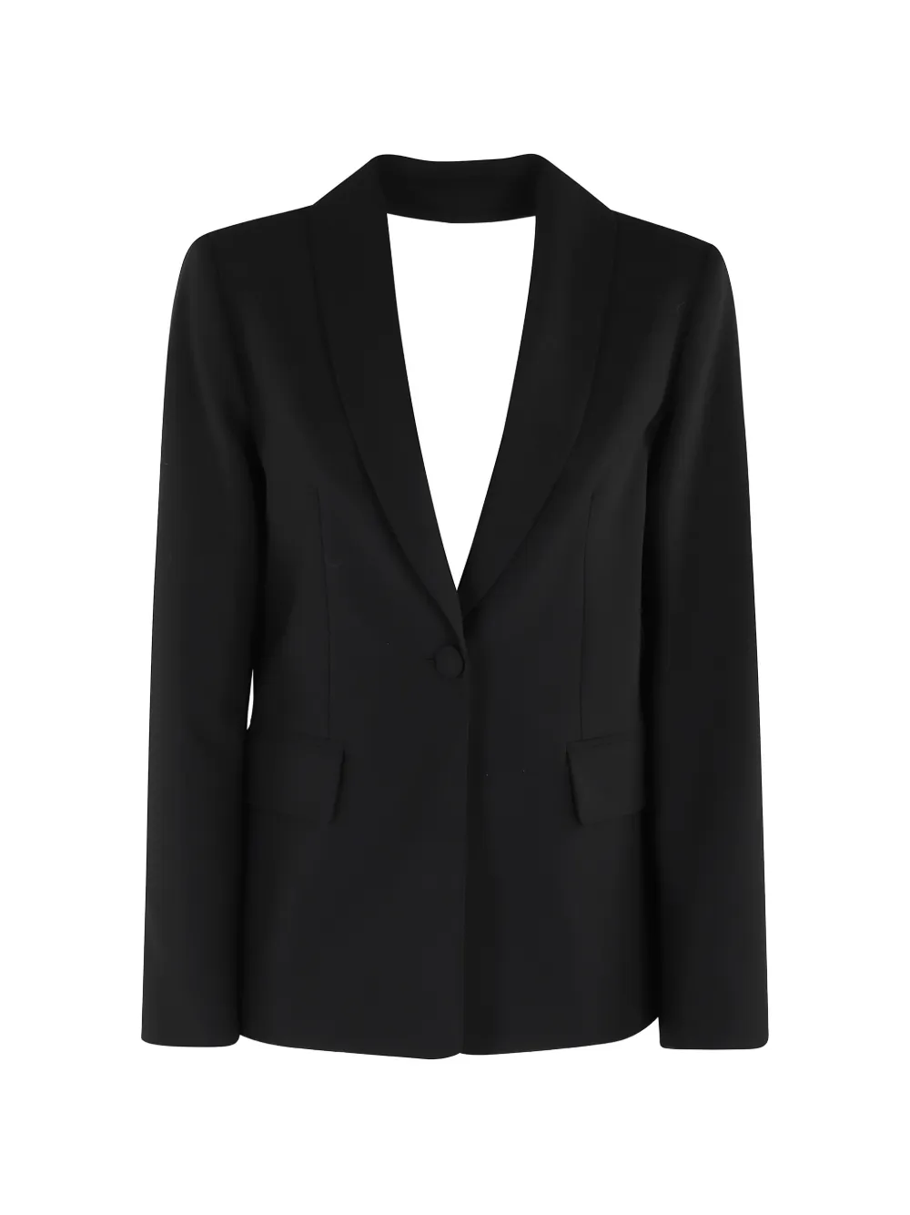 Semicouture shawl collar single-button blazer - Nero