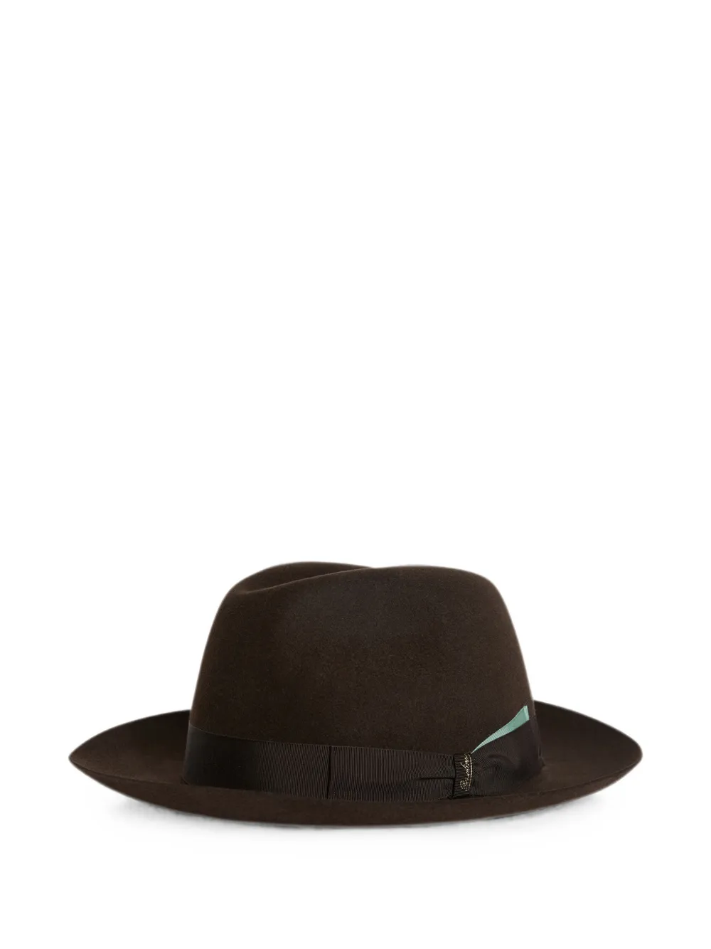 Pal Zileri x Borsalino Federico grosgrain-trim fedora hat - Marrone