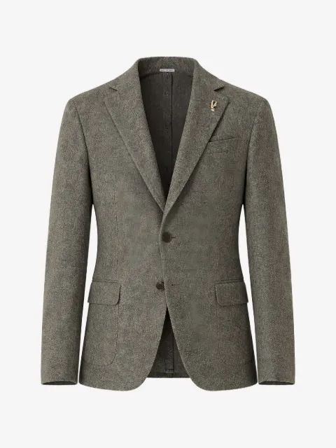 Pal Zileri herringbone-pattern single-breasted blazer