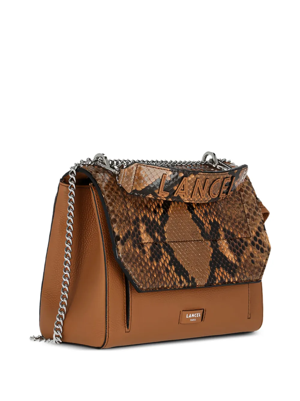 Lancel Ninon crossbodytas met python omslag Beige