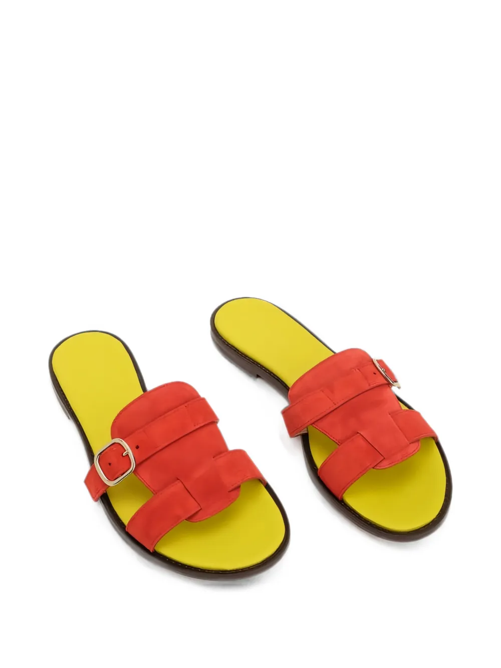 Doucal's buckle-fastening leather sandals Rood