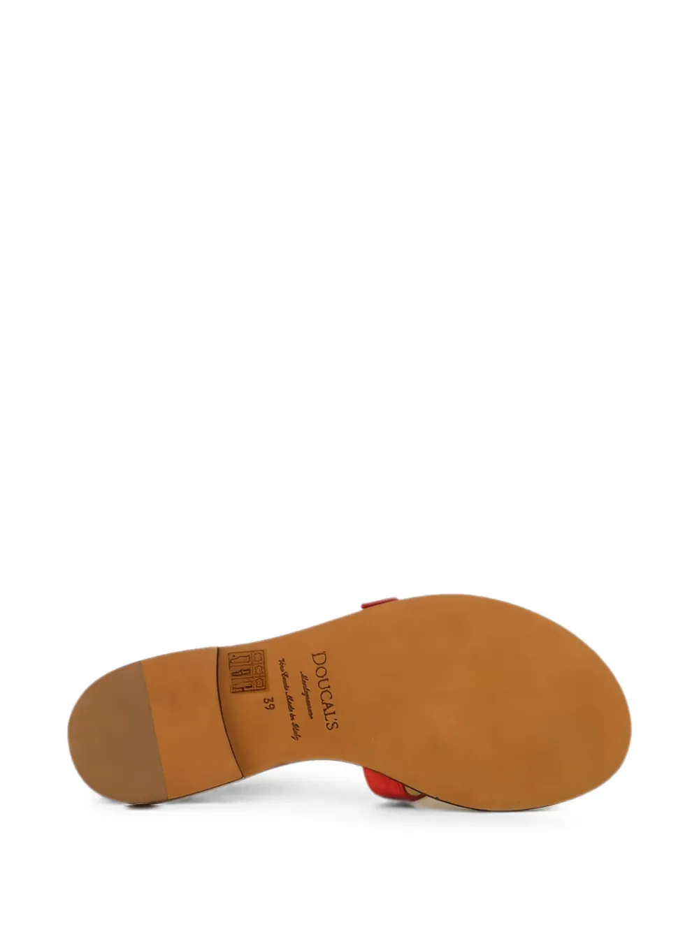Doucal's buckle-fastening leather sandals Rood