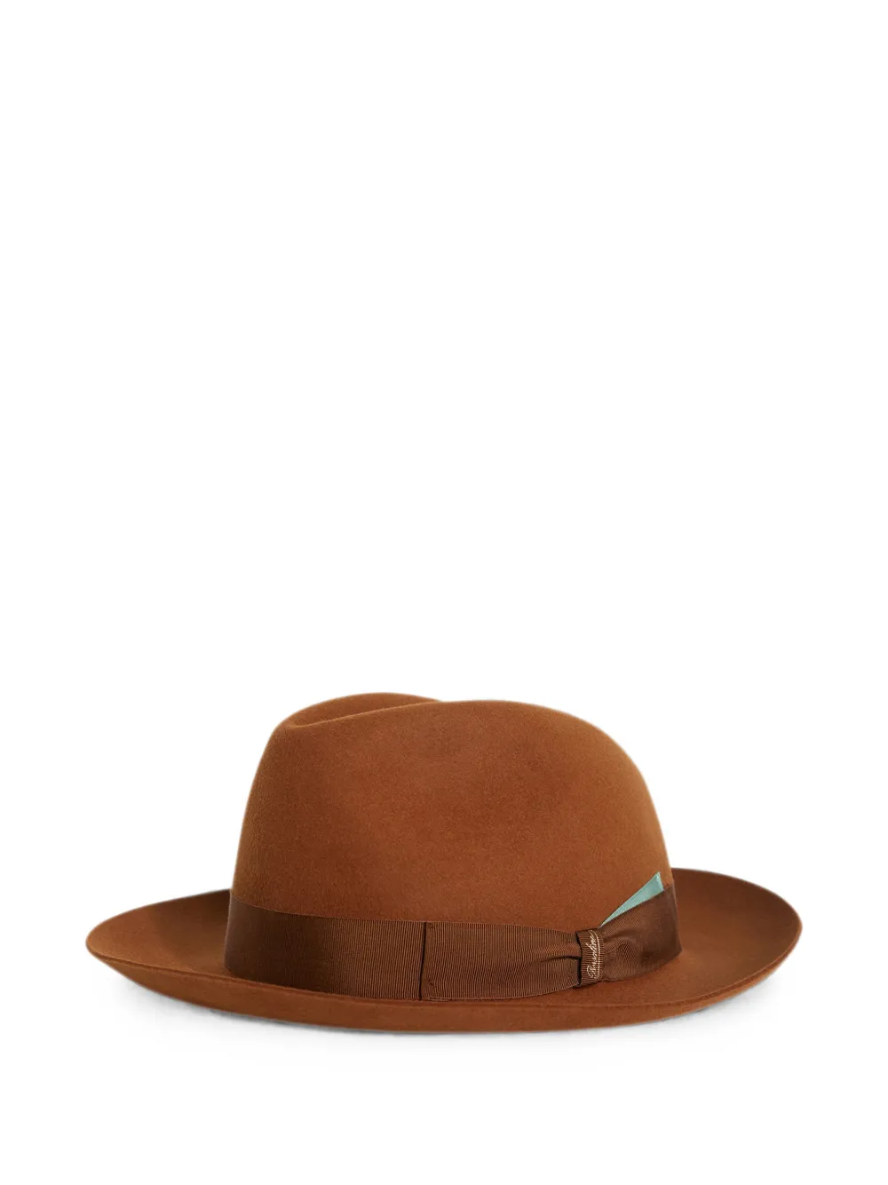 Pal Zileri x Borsalino Federico grosgrain-trim fedora hat - Marrone