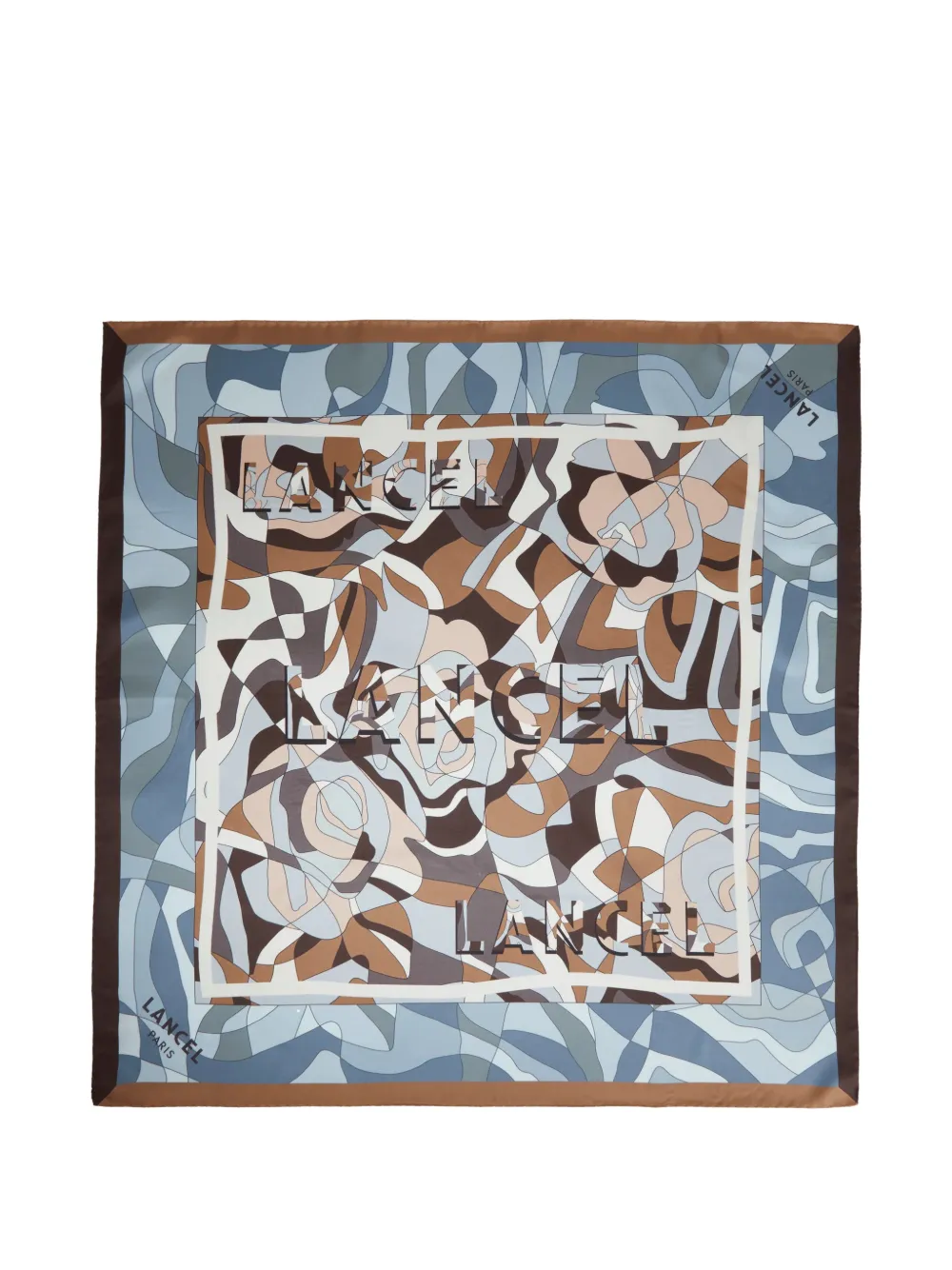 Lancel geometric-patterned scarf - Blu