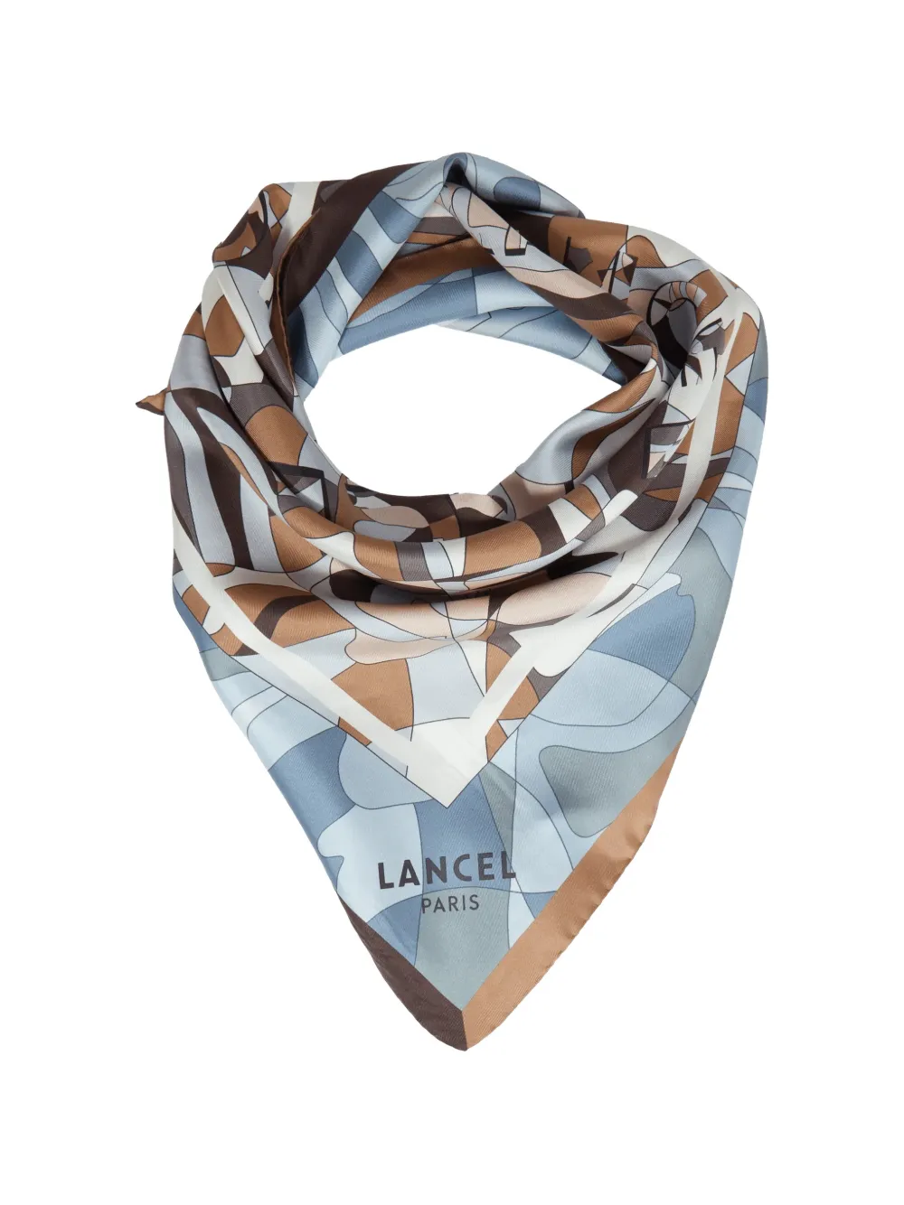 Lancel Geometric-patterned Scarf - Blue 
