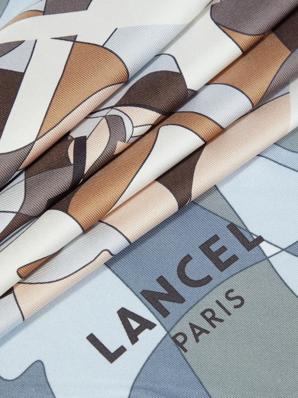  Lancel Geometric-patterned Scarf - Blue 