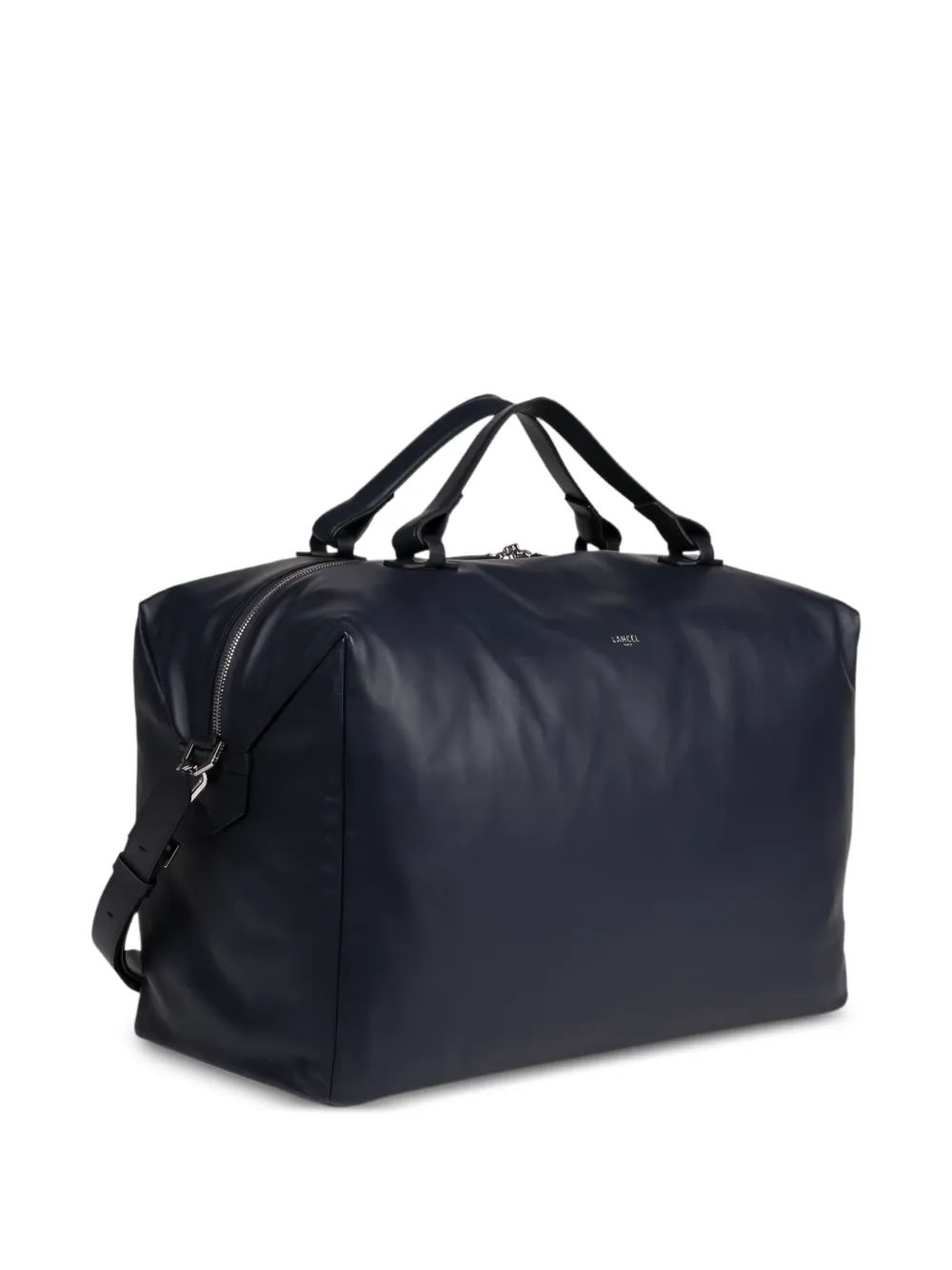 Lancel Leren duffeltas Blauw