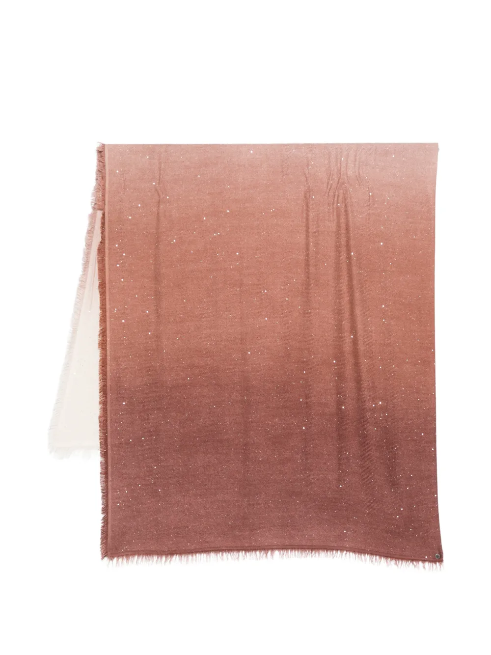 Faliero Sarti Luccicante ombré fringed scarf - Marrone