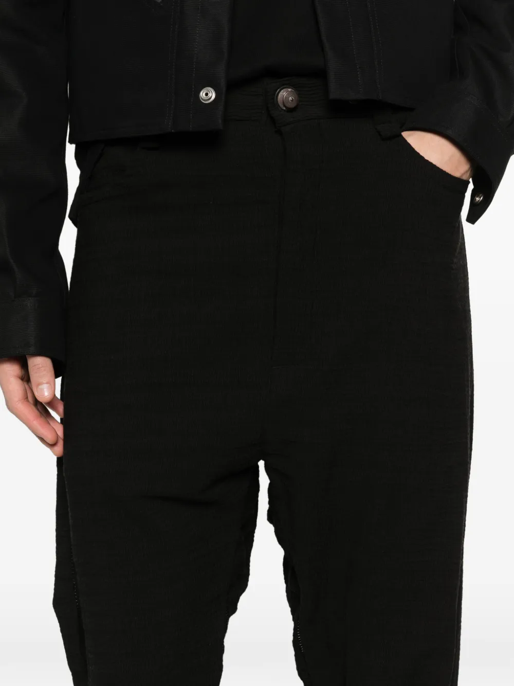 69 BY ISAAC SELLAM Shorts met textuur Zwart