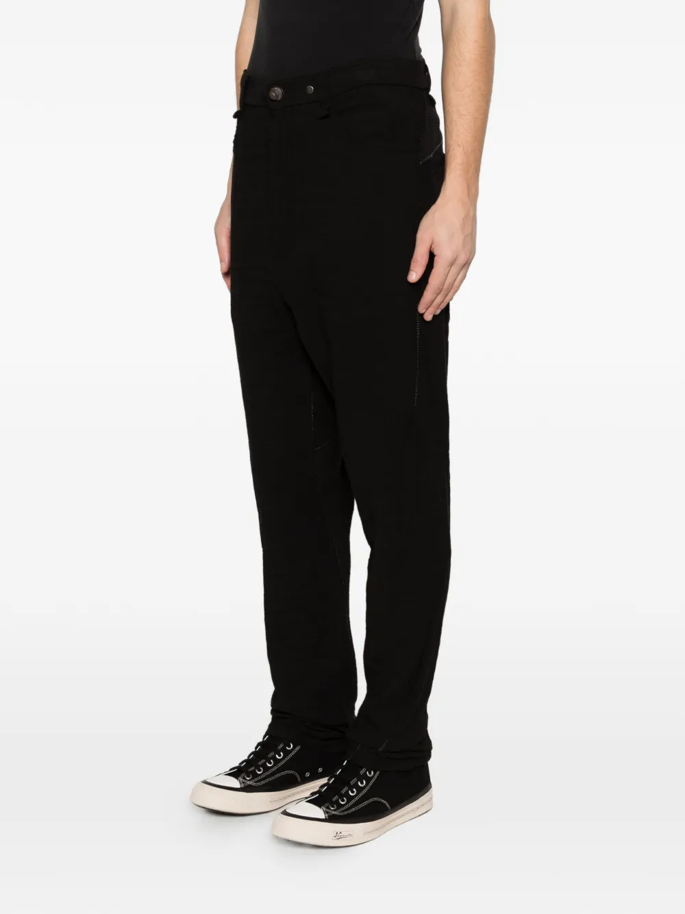 69 BY ISAAC SELLAM Shorts met textuur Zwart
