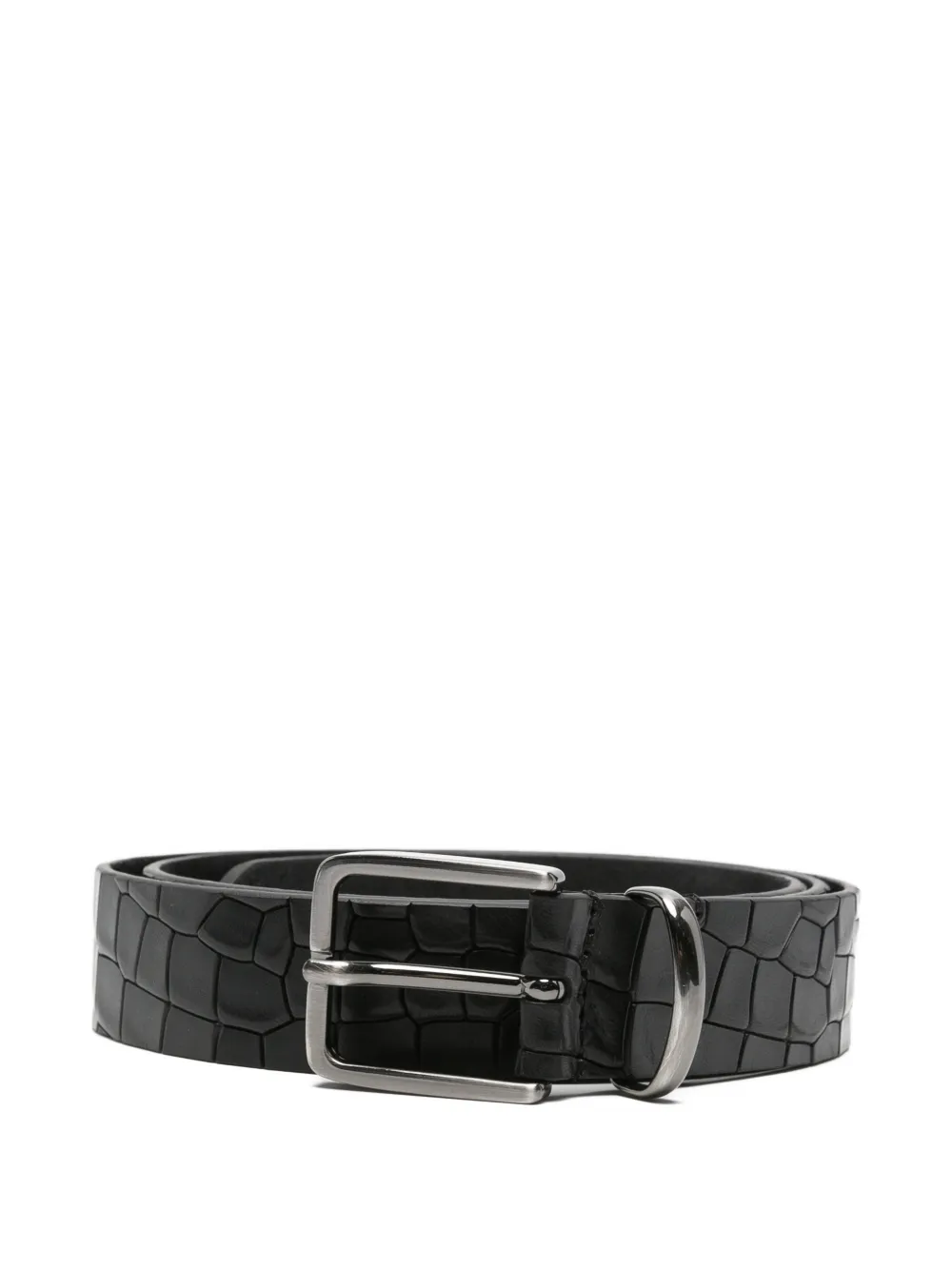 Tagliatore crocodile-effect belt - Nero