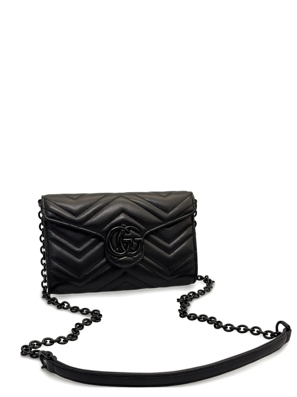 Gucci chain-strap logo-detail shoulder bag - Black
