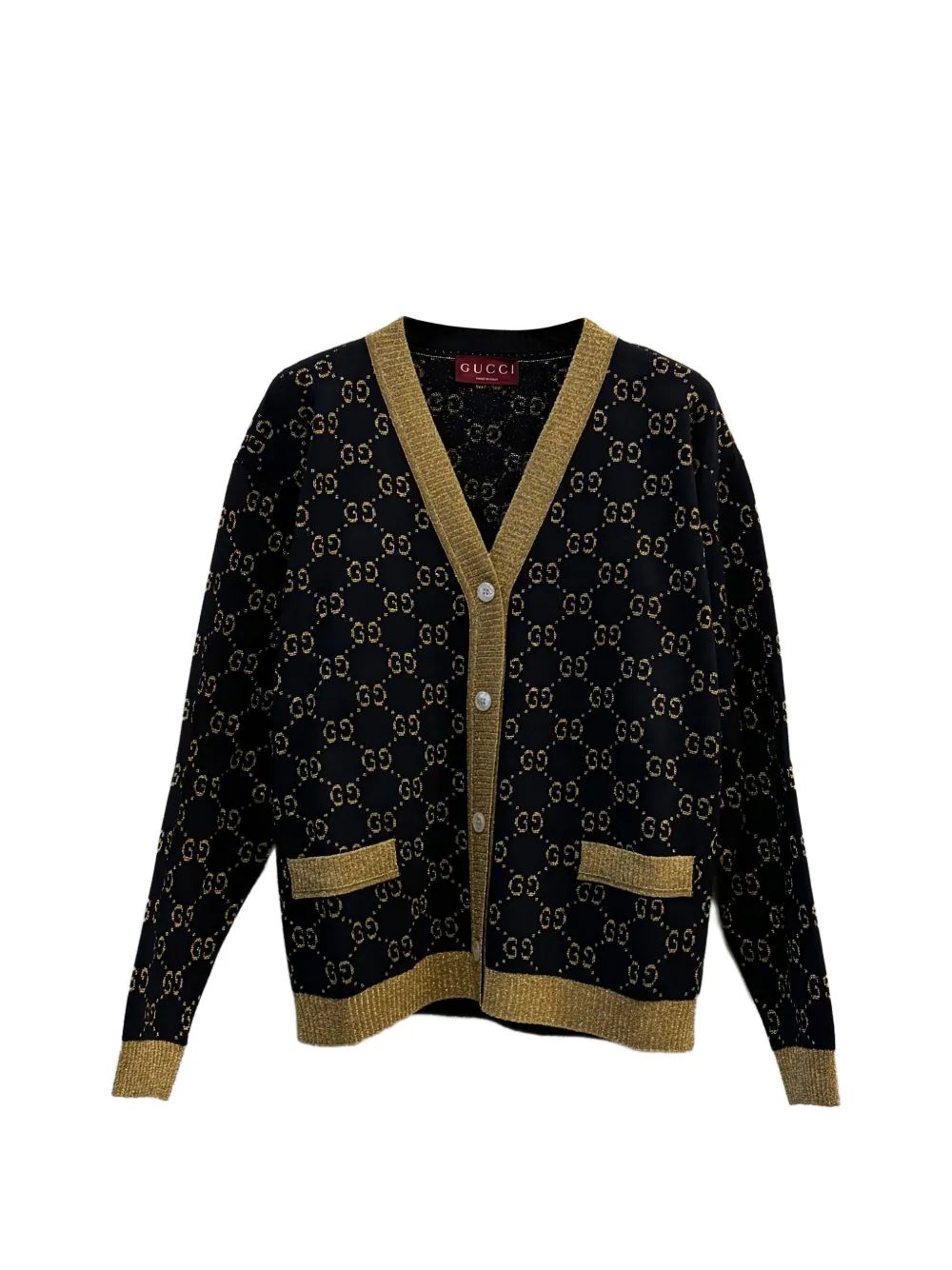Gucci Cardigan mit Logo-Muster - Blau