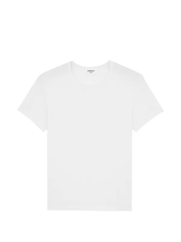 Saint Laurent Crewneck T-shirt in White