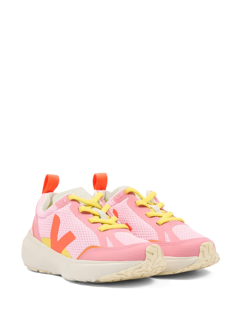 VEJA Kids logo-patch sneakers - Rosa