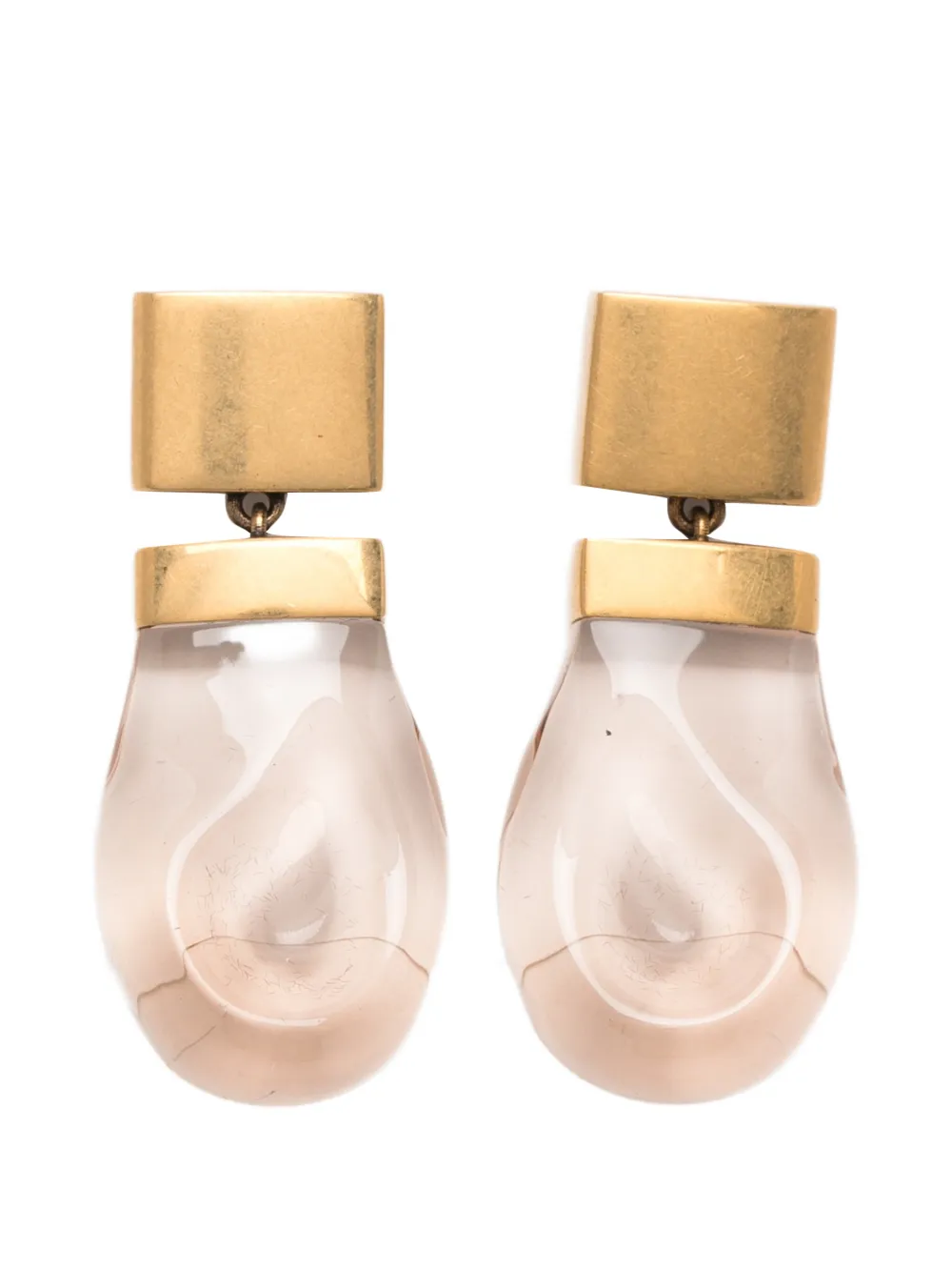 KHAITE Keefe resin drop earrings - Gold