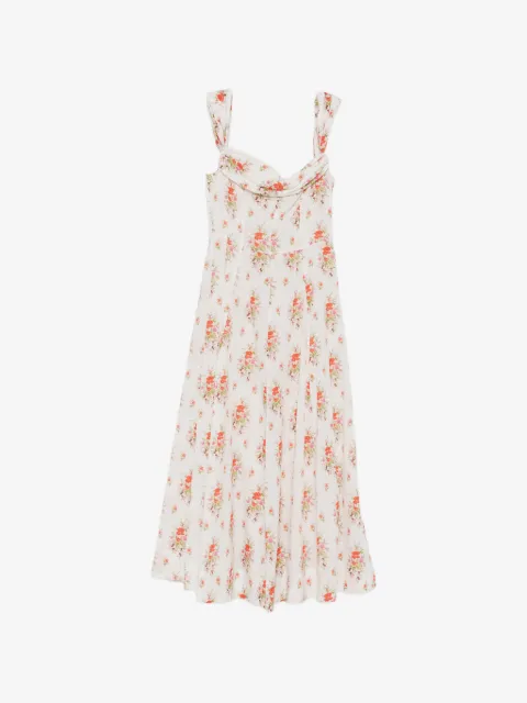 DÔEN Clea floral-print midi dress