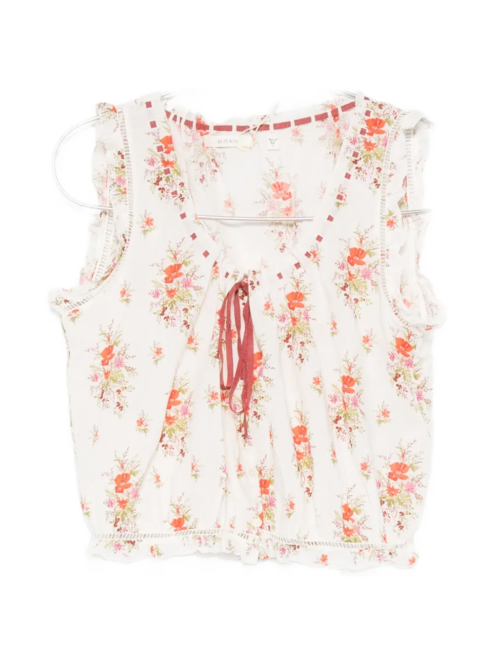 Doen Floral-print Blouse In White