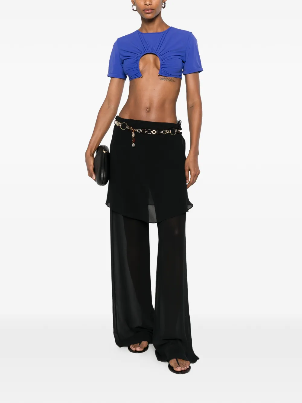 Christopher Esber T-shirt met print Blauw