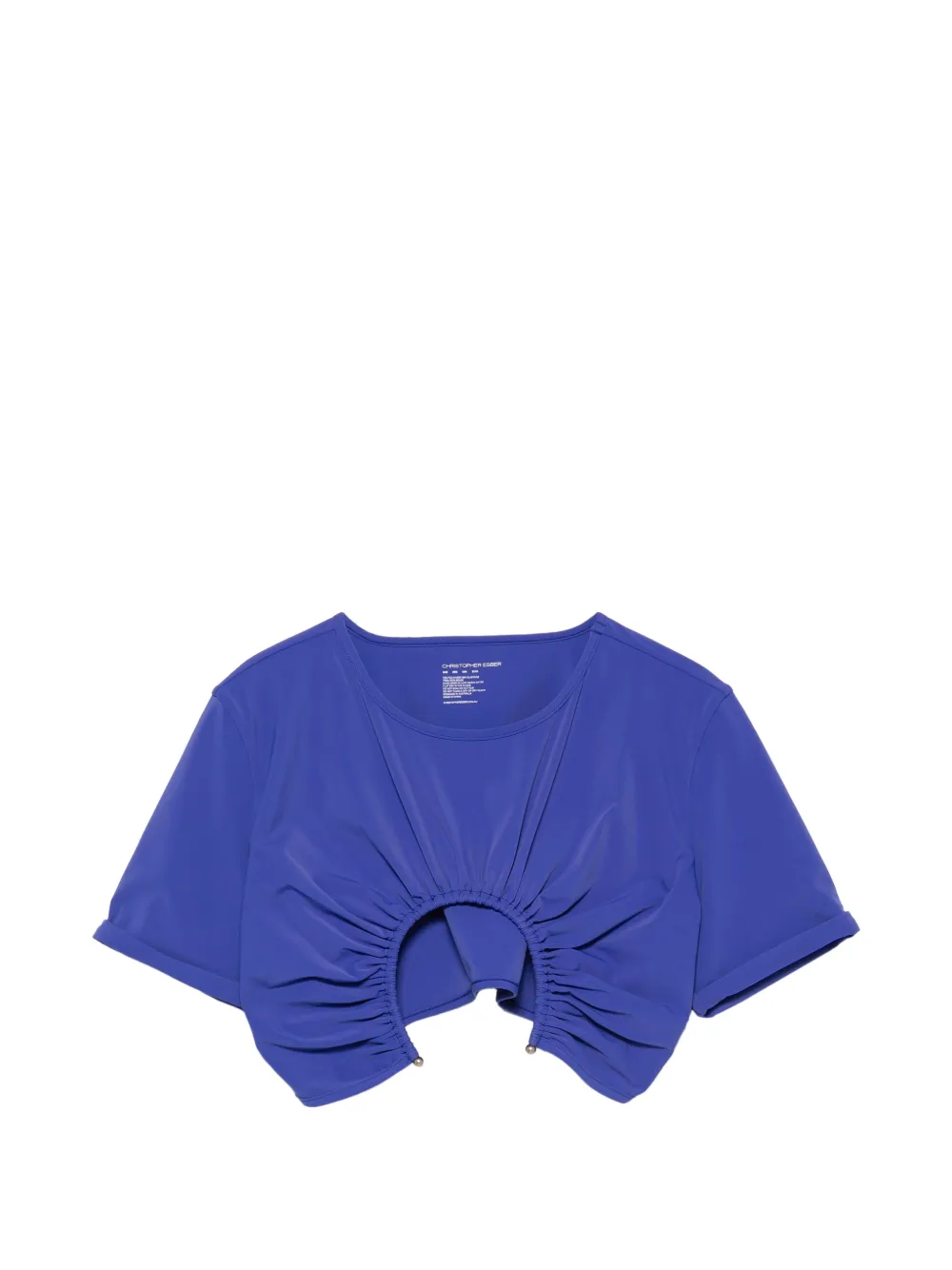 Christopher Esber U-prong short-sleeve top - Blu