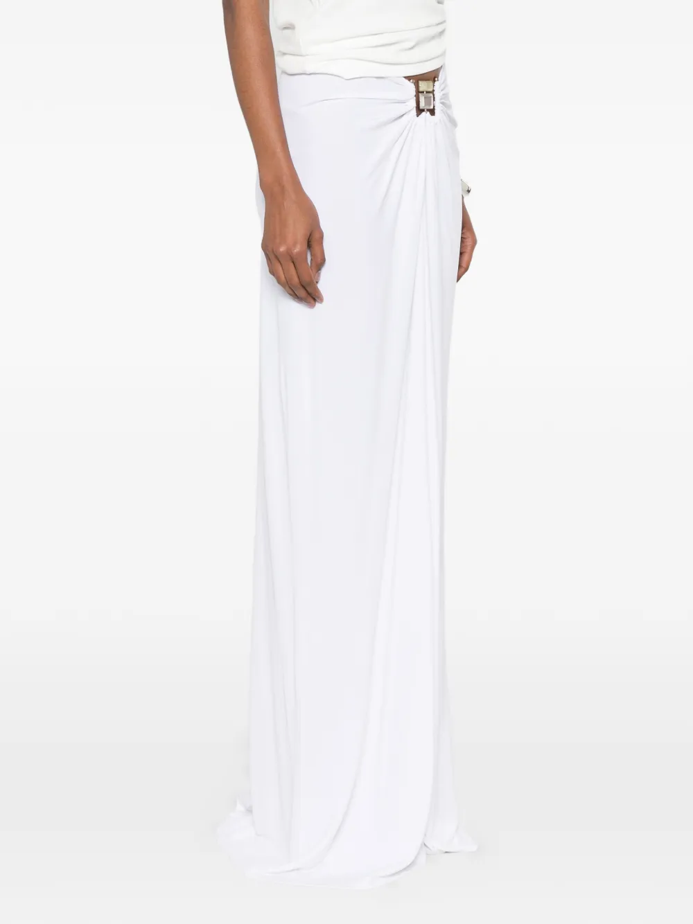 Christopher Esber Bezel Quartz maxi-rok met ruches Wit
