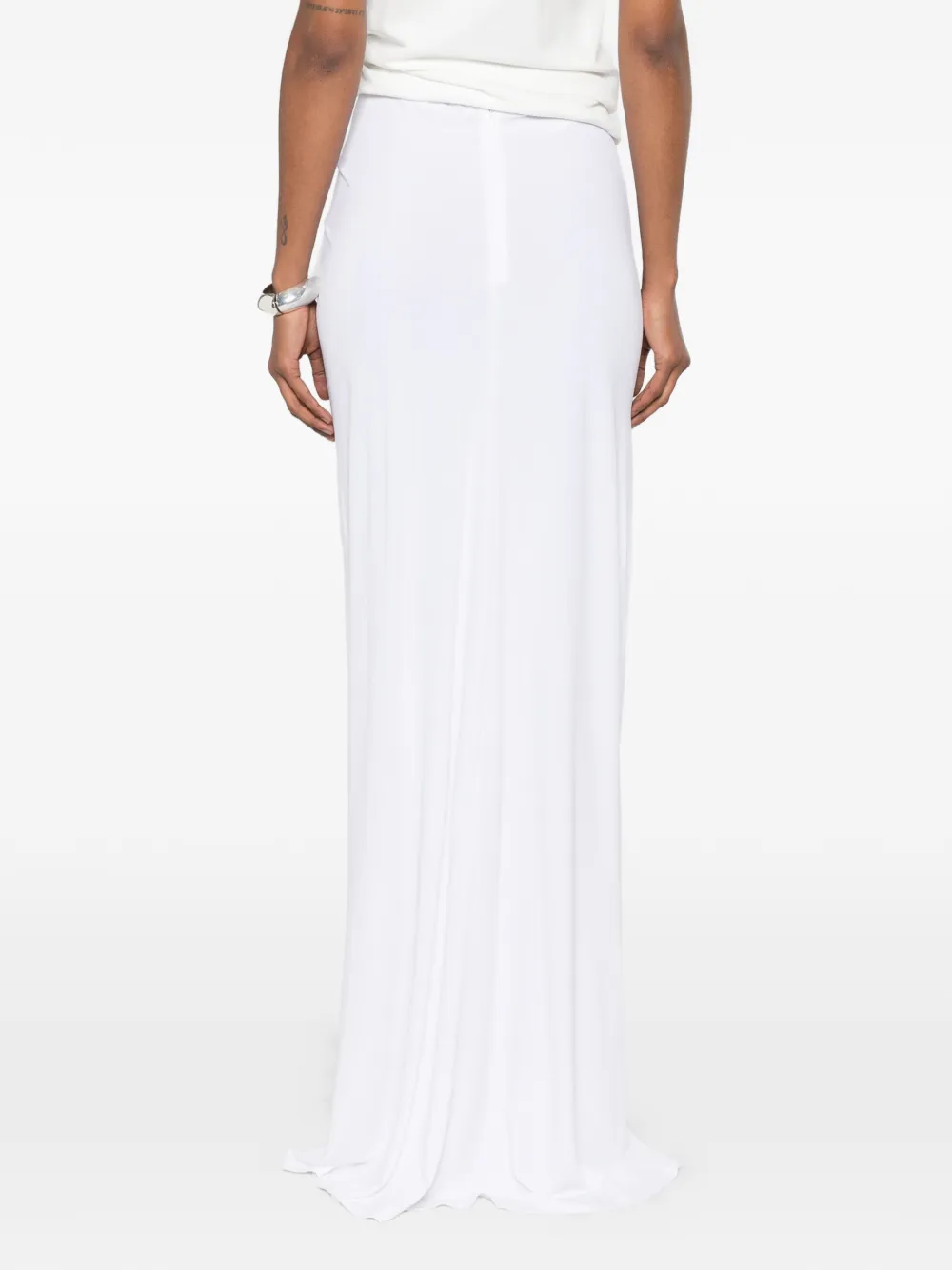 Christopher Esber Bezel Quartz maxi-rok met ruches Wit