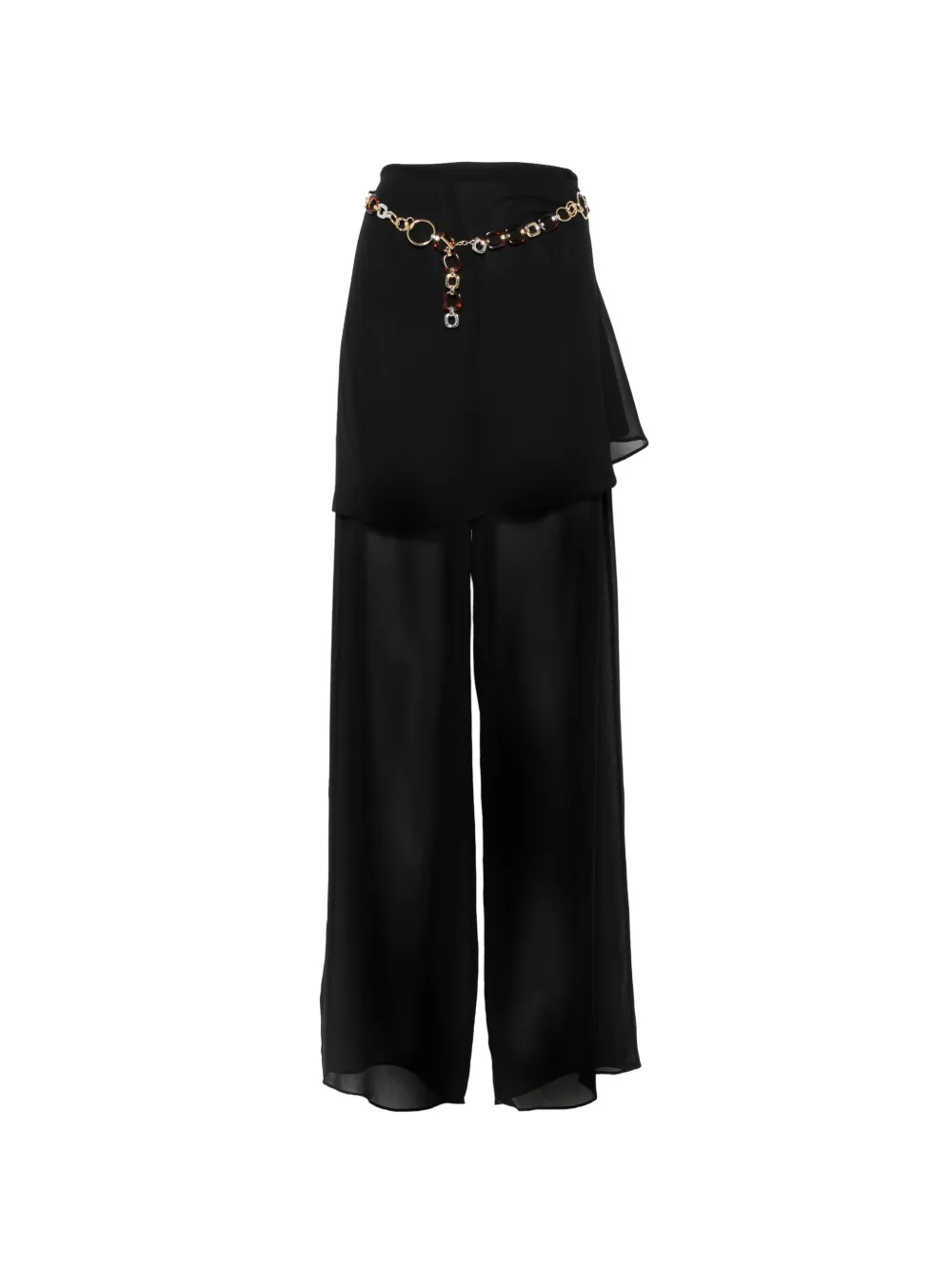 Christopher Esber Mirador sarong belted palazzo pants - Black
