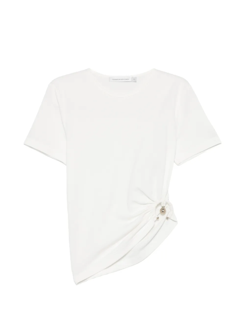 Christopher Esber Orbit ruched T-shirt - Bianco