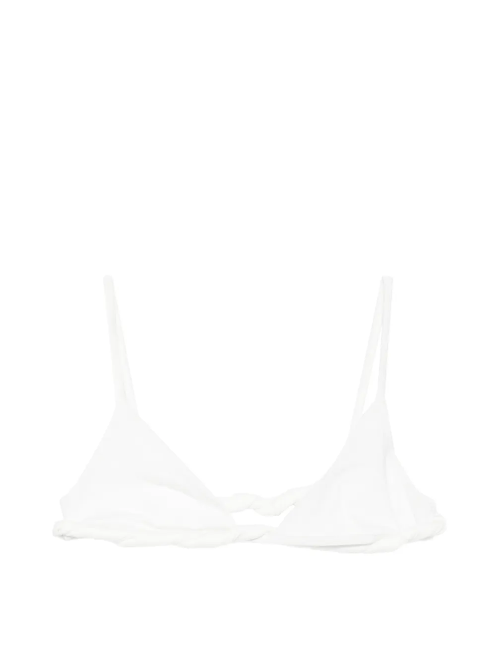 Christopher Esber rolled-up bikini top - Bianco