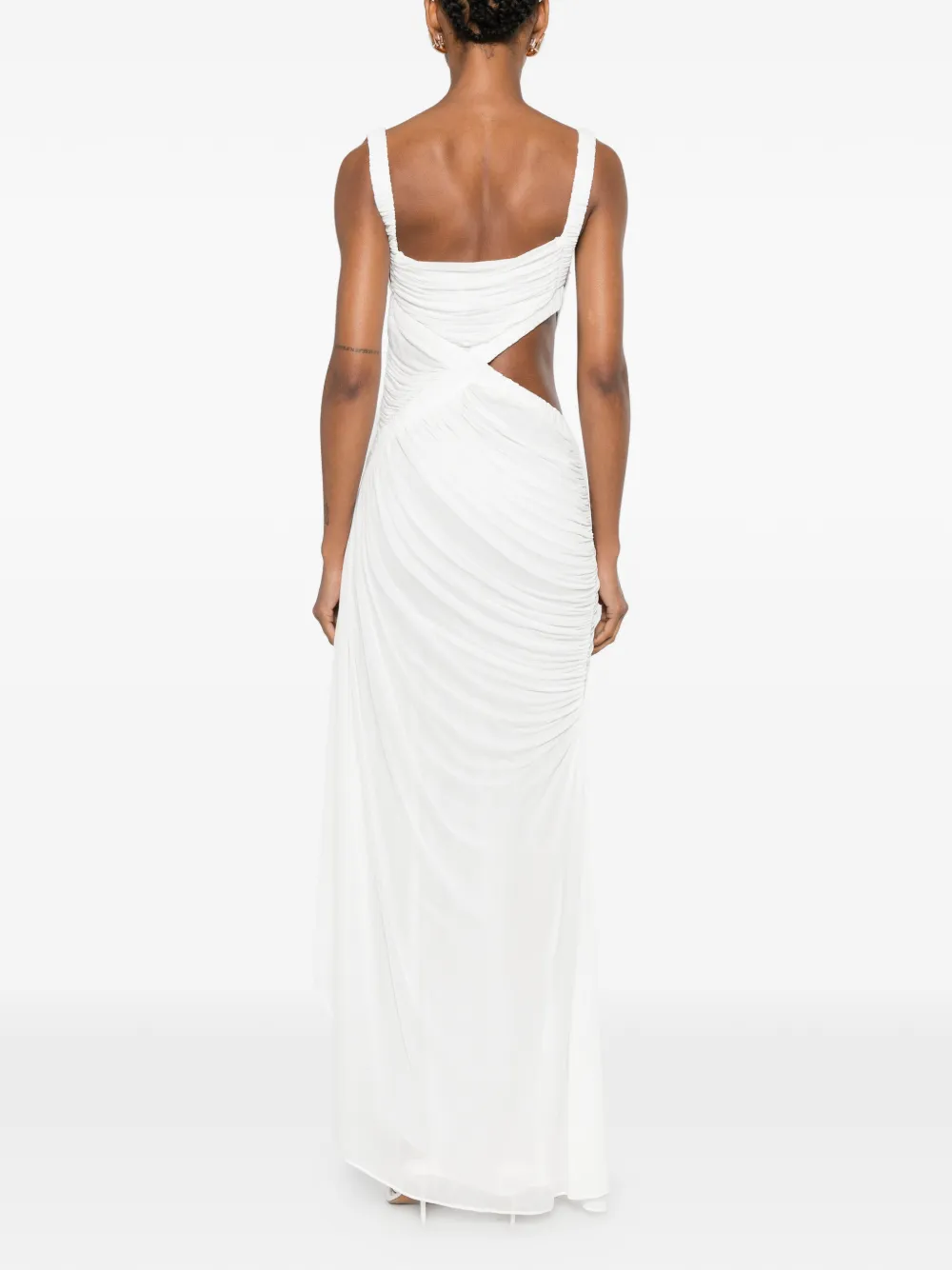 Christopher Esber Theia jurk met vierkant design Wit