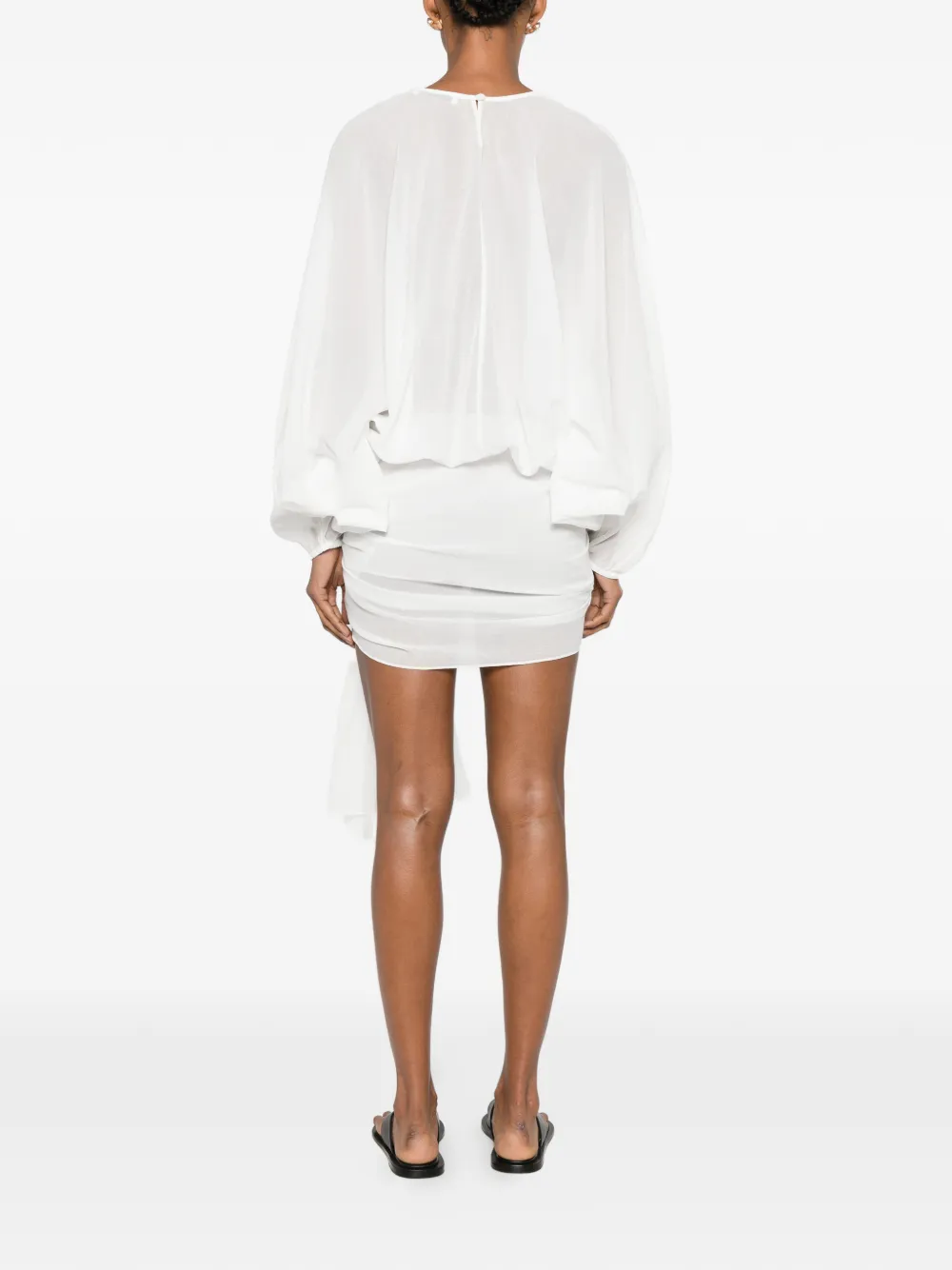 Christopher Esber Porto mini-jurk met lange mouwen Wit