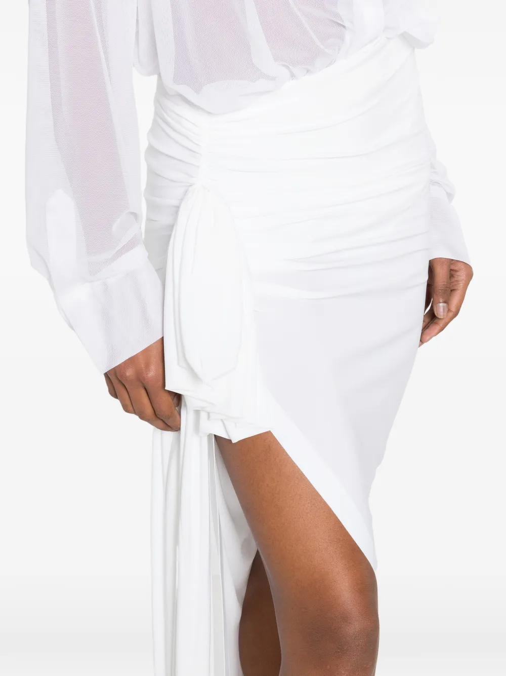 Norma Kamali Diana maxi-rok Wit