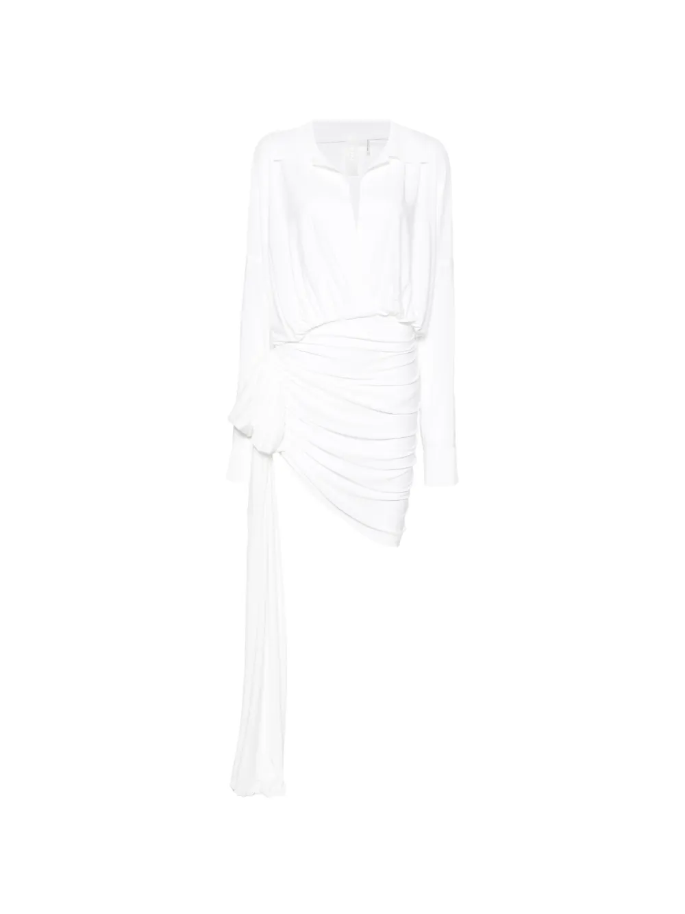 Norma Kamali draped mini dress - Bianco