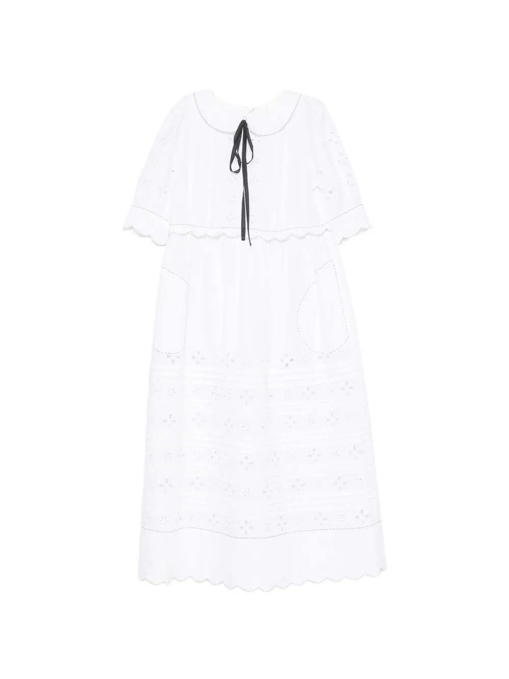 Vita Kin Bari broderie-anglaise midi dress - Bianco